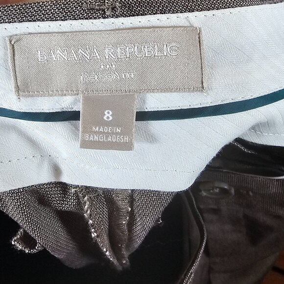 Banana Republic Jackson Fit, Size 8, Brown/Tan very small tweed weave - Picture 3 of 7